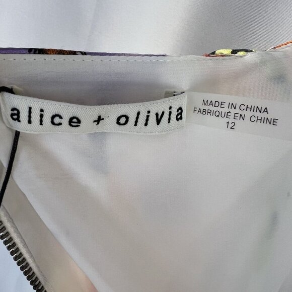 NWT Alice + Olivia Evelia Asymmetric Floral Maxi Dress $595 - Picture 11 of 14